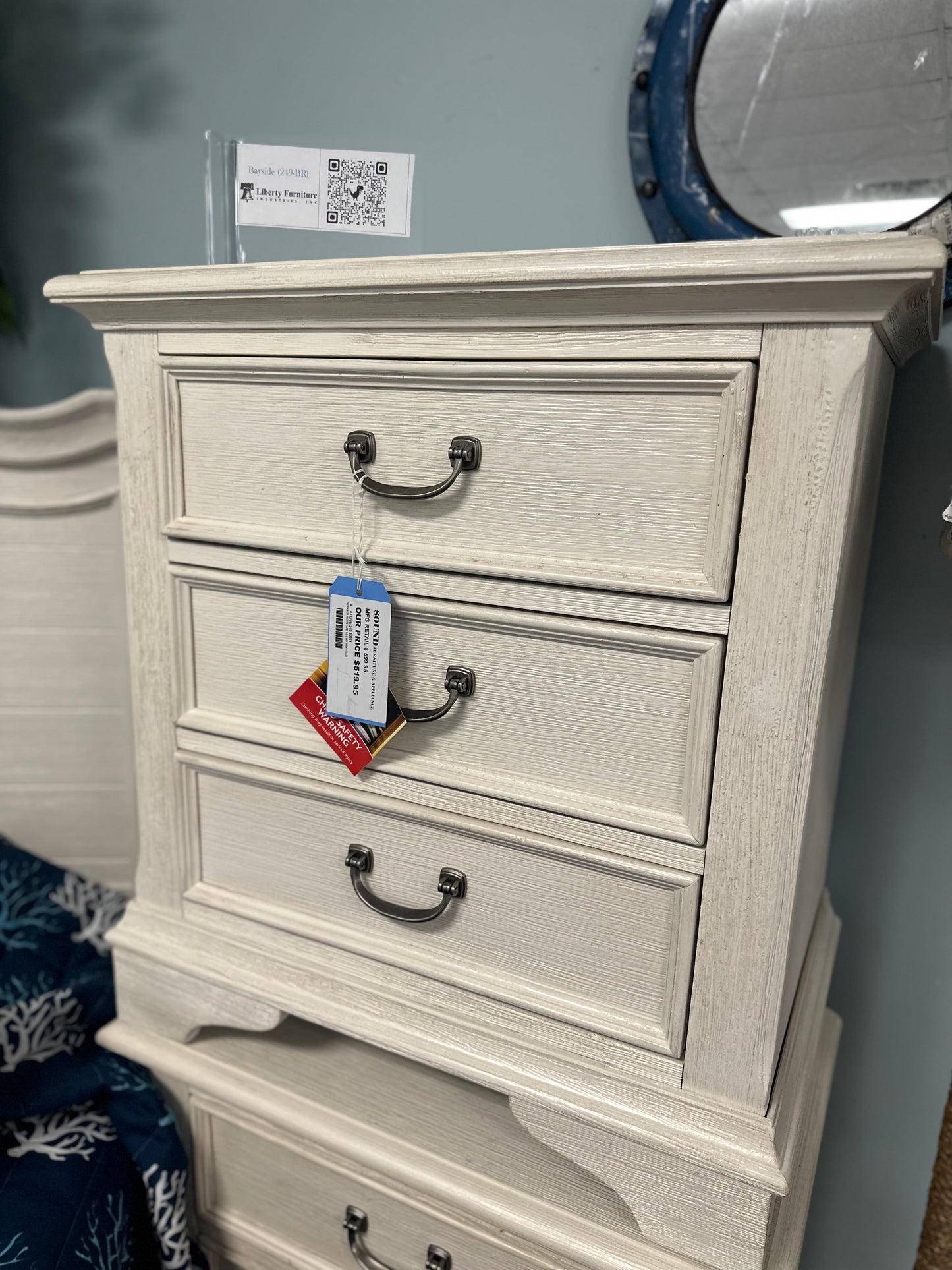Bayside 3 Drawer Night Stand