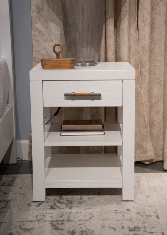 Rosalie 1-Drawer Nightstand-White